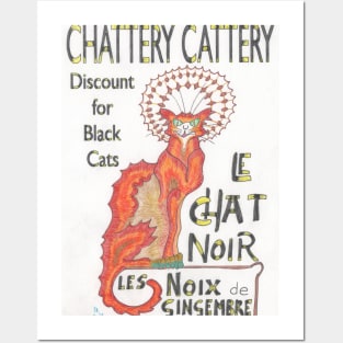 Le Chat Noir the Cattery Advert Posters and Art